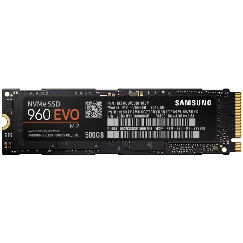 Samsung 960 EVO intern M.2 SSD-enhed (500 GB)