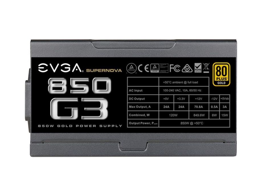 EVGA SuperNOVA 850 G3, 850W PSU