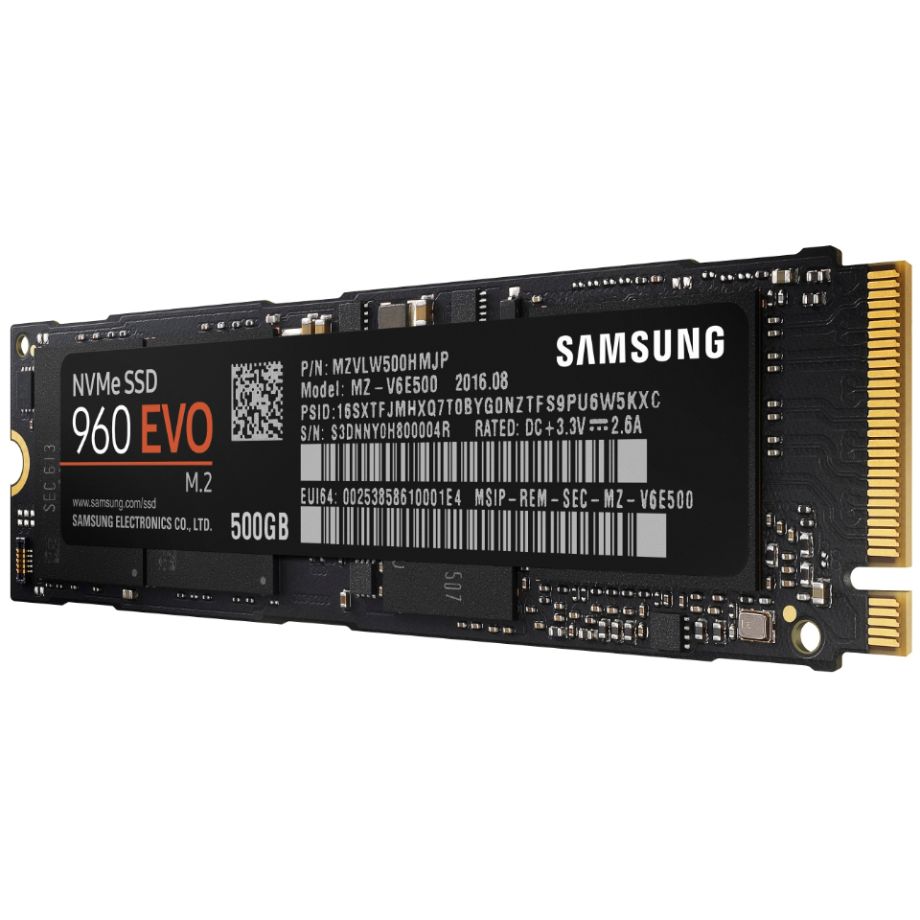 Samsung 960 EVO intern M.2 SSD-enhed (500 GB)